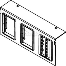 Floor Box Plate W/(3) Ortonics Lt Gray Bezels