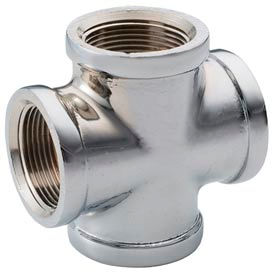 Chrome Plated Brass Pipe Fitting 3/4 Cross Npt Female