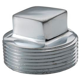 Chrome Plated Brass Pipe Fitting 1/2 Square Head Cored Plug NPT Male