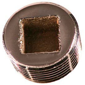 Chrome Plated Brass Pipe Fitting 3/4 Square Countersunk Plug NPT Male
