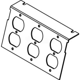 Floor Box Ac8105 & Ac8850 Plate (3) Duplex Devices Kos