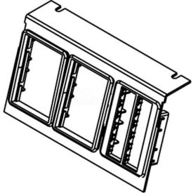 Floor Box Ac8105 & Ac8850 Plate W/(3) Ortronics Lt Gray Bezels