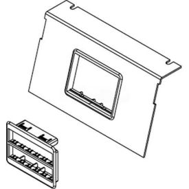 Floor Box Ac8850 Plate W/(1) Ortronics & Gray Bezel