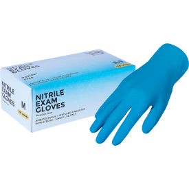 Nitrile Disposable Gloves, 4 MIL, Blue, Medium, 100/Box