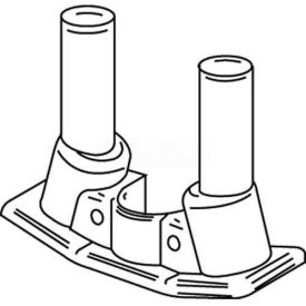 Poke-Thru Communication Adapter, For (2) 3/4" Connections