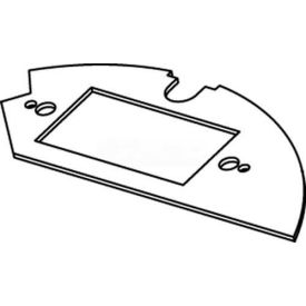 Floor Box GFI Decorator Style Plate For Round Raised Floor Box