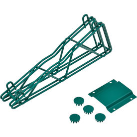 Poly-Green®, Fixed Double Shelf Wall Mount Bracket, 14"D