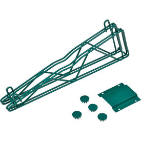 Poly-Green®, Fixed Double Shelf Wall Mount Bracket, 18"D