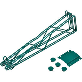 Poly-Green® Fixed Double Shelf Wall Mount Bracket, 21"D