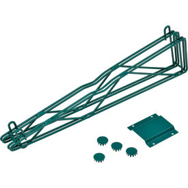 Poly-Green®, Fixed Double Shelf Wall Mount Bracket, 24"D