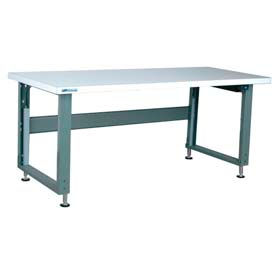 4000 Series Workbench W/ ESD Square Edge Top & Power Lift, 72"W x 36"D, Gray