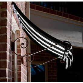 Window/Entry Awning 4-3/8'W x 1-1/2'H x 3'D Black/White 4KW