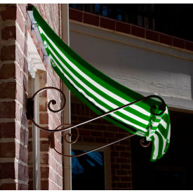 Window/Entry Awning 4-3/8'W x 2'H x 3'D Forest Green/White