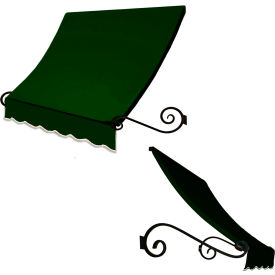 Window/Entry Awning 5-3/8'W x 2'H x 3'D Forest Green