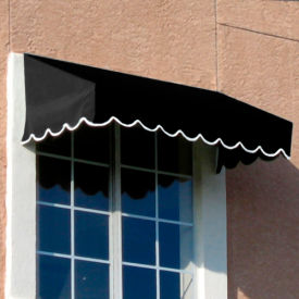 Window/Entry Awning 4' 4-1/2"W x 2' 6"D x 1' 4"H Black