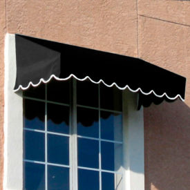 Window/Entry Awning 3-3/8'W x 1-1/2'H x 3'D Black