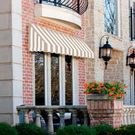 Window/Entry Awning 3-3/8'W x 1-1/2'H x 3'D Linen/ White