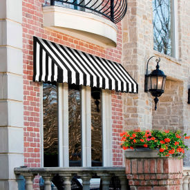 Window/Entry Awning 5' 4-1/2" W x 3'D x 2'H Black/White