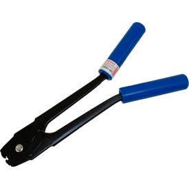 Front Action Single Notch Sealer for 1/2" Strap Width, 14"L x 1"H, Black/Blue