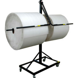 Double Arm Bubble/Foam/Poly Dispenser Floor Unit, 24"L x 24"W x 30"H, Black
