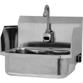 ESB2-607L-0.5 Wall Mount Sink, Battery Sensor, Side Splash Guards, Low-Flow 0.5 GPM