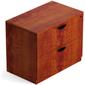 Two Drawer Lateral File in Dark Cherry - Executive Modular Furniture