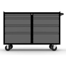 Collectors Edition Garage Workbench Cabinet, 48"W x 21"D x 36"H, Black/Silver