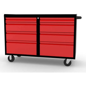 Collectors Edition Garage Workbench Cabinet, 48"W x 21"D x 36"H, Black/Red