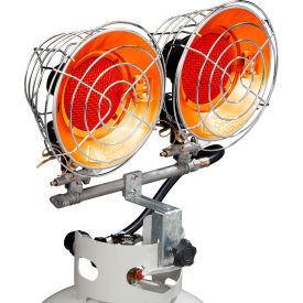 Infra-Red Tank Top Propane Heater, Dual Burner, 30000 BTU
