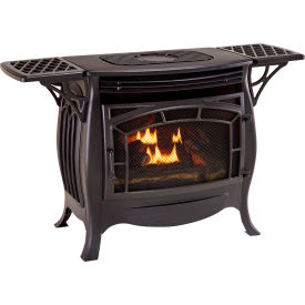 Dual Fuel Ventless Gas Stove, 26000 BTU, Remote Control, Matte Black