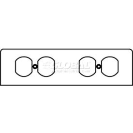 Poke-Thru 2-Gang Plate W/2 Recept. Openings