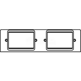Poke-Thru 2-Gang Plate W/(2)6A Mini Adapter Bezels