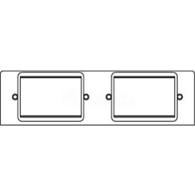 Poke-Thru 2-Gang Plate with (2) Mini Adapter Bezels Ortronics