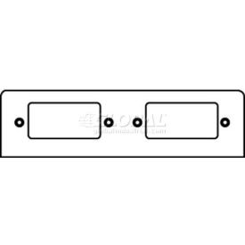 Poke-Thru 2-Gang Plate W/2 Surge Suppression Openings
