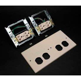 4-Gng Overlap Cover, 2 Dplx, 2 Modular Furniture Openings, 9-1/2"L