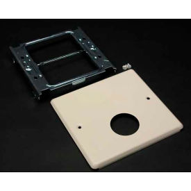 Two-Gang Overlapping Cover, Single Round Opening, 5-1/8"L