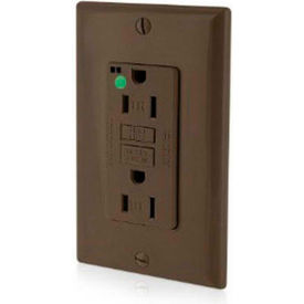 20A SmartlockPro Self-Test GFCI Recpt, Hospital Grade, Brown