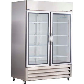 General Purpose Stainless Steel Glass Door Refrigerator, 49 Cu. Ft.