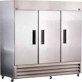 General Purpose Stainless Steel Solid Door Refrigerator, 72 Cu. Ft.