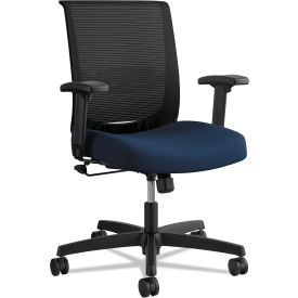 Mid-Back Task Chair - Synchro-Tilt Control - Fabric - Navy - Convergence Series