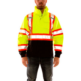 Icon Jacket - Fluorescent Yellow/Green/Black - Attached Hood, 2XL