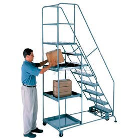Steel Stock Picking Ladder - Perforated Tread - KDSP108246