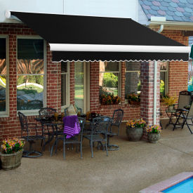 Retractable Awning Left Motor 12'W x 10'D x 10"H Black
