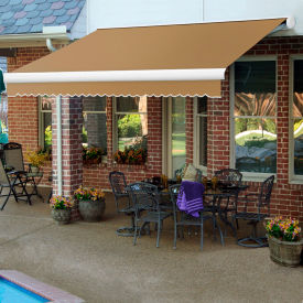 Retractable Awning Right Motor 14'W x 10'D x 10"H Linen