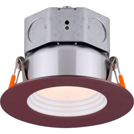 3" Round LED Baffle Recess Down Light, 6W, 120V, 3000K, Bronze
