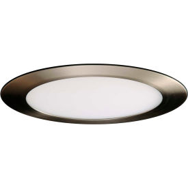 8" Round LED Flush Mount Light 30W, 120V to 277V, 3000K, Nickel