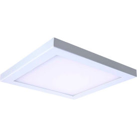 10" Square Platter LED Flush Mount Light, 40W, 120V, 3000K, White