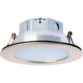 4" Round LED Veloce Recess Down Light, 10W, 120V, 3000K, Nickel