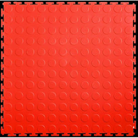 PVC Floor Tiles, 19.5x19.5", Coin, Red