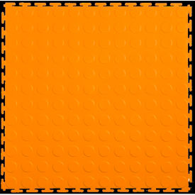 PVC Floor Tiles, 19.5x19.5", Coin, Orange